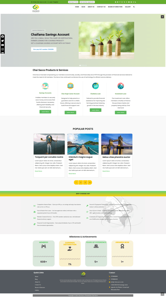 Sacco Website — Demo